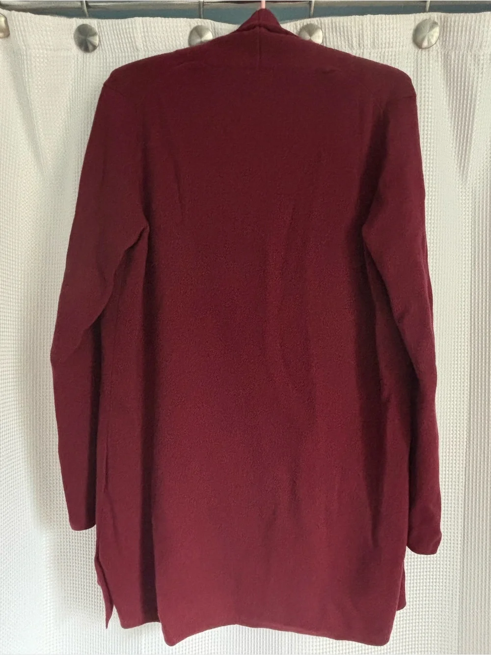 J. Crew Burgundy Cardigan Open Front 100% Cotton SZ SP